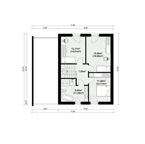 Lena_piętro_KOZY_garaz z lewej